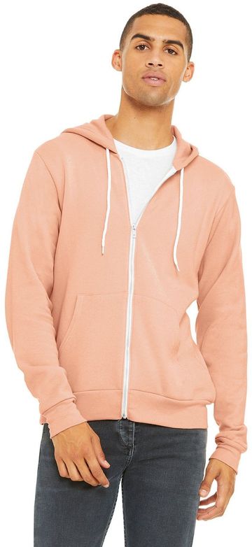 Bella + Canvas Unisex Poly-Cotton Fleece Full-Zip Hooded Sweatshirt